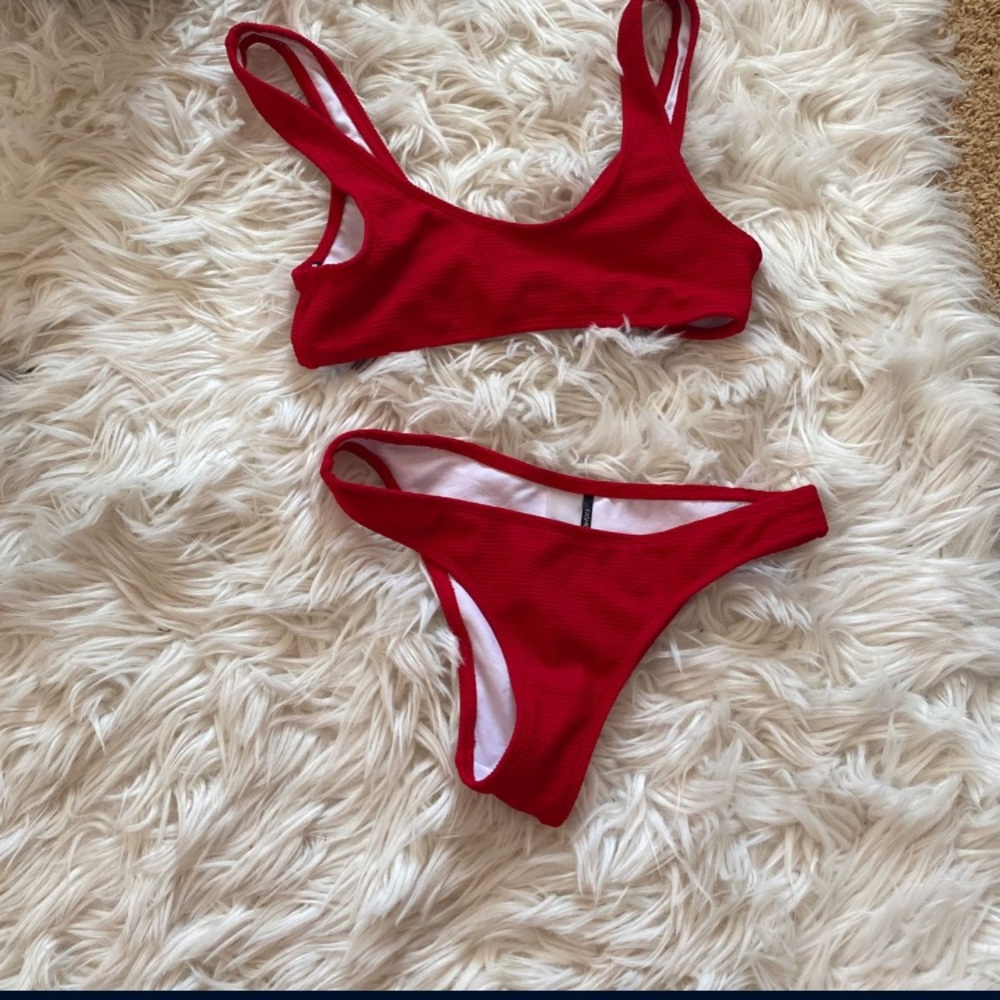 Fashionova red bikini two piece